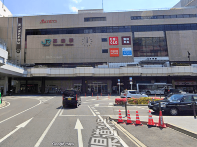 高崎駅西口のロータリーの様子（アクセスルート）